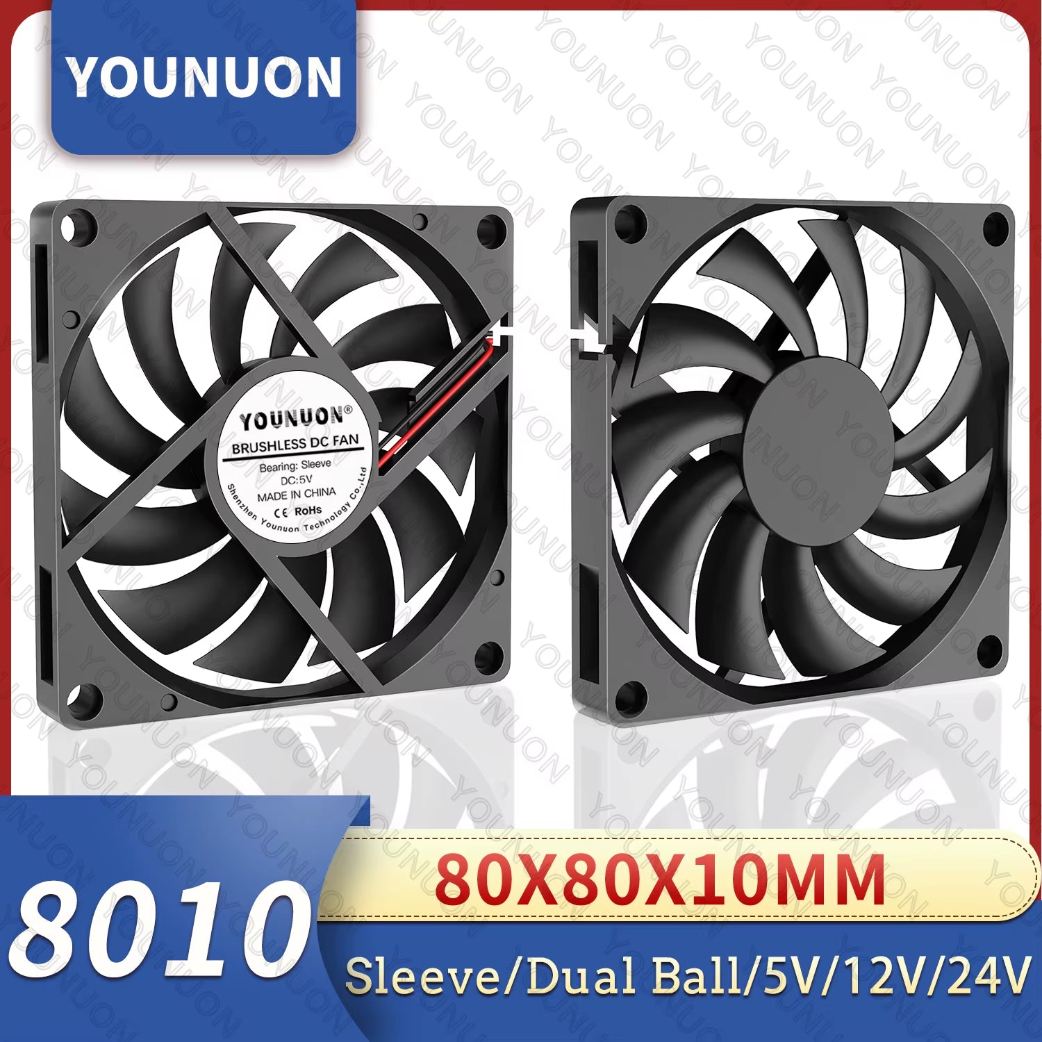80MM Fan 5V USB Fan 80X80X10Mm 8Cm DC 5V 12V 24V 8010 Fan Brushless Cooling Cooler PC Fan Computer Case Fan Cooler