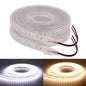 12V LED Lights Strip IP68 Waterproof SMD2835 120Leds/M LED Tape Flexible Ribbon White/Warm White 2PIN Wire LED Lights for Home